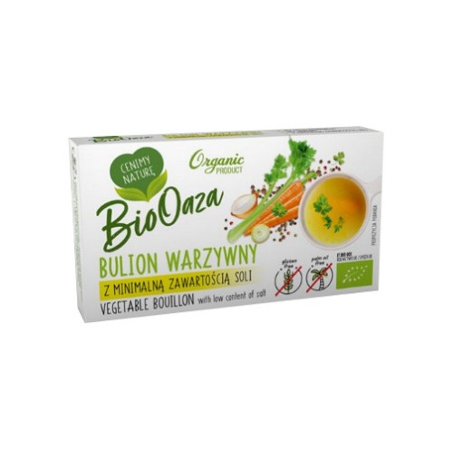 Bulion warzywny z minimalną zawartością soli BIO 60g biooaza