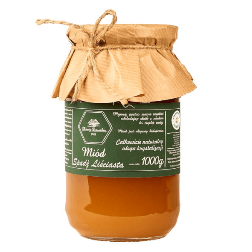 Miód spadziowy liściasty 1kg Miody Dworskie